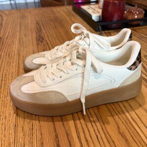 ZARA Platform Sneakers with Leopard Accent